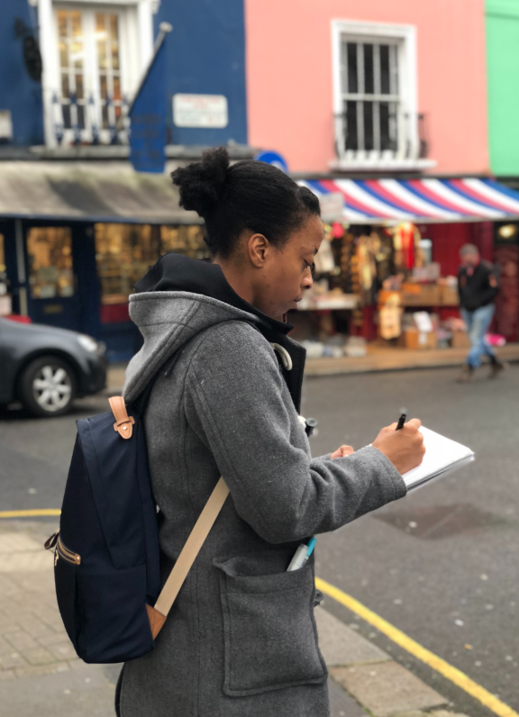 Makayla Sketching on a street in London W10
