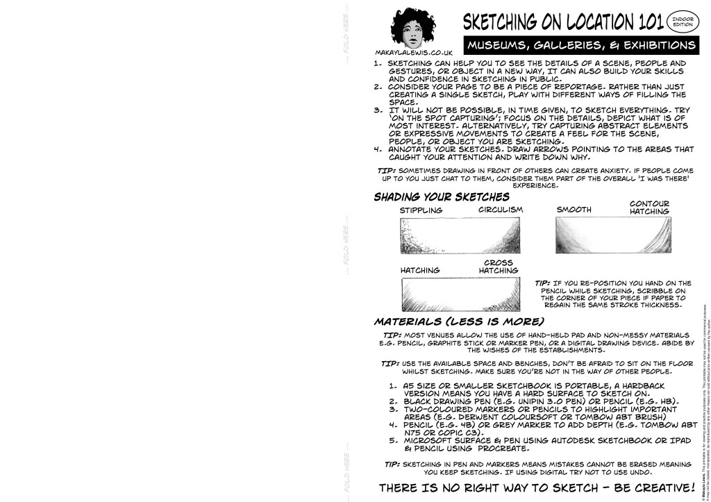 Makayla Lewis Sketching on Location Indoor Edition Booklet